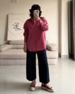 شومیز راه راه صورتی/سرخابی - Image 7